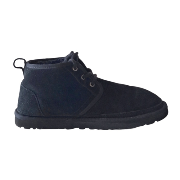 UGG Mens Neumel Black Suede Chukka Boot Sherpa Shearling Lined Logo 9 main image 4